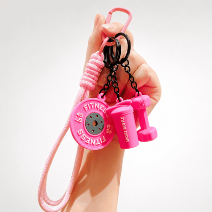 Llavero con accesorios fitness