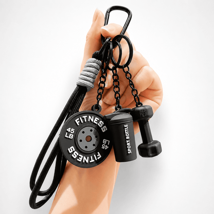 Llavero con accesorios fitness